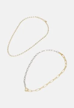 Pieces Pcoketia Set - Ketting - Gold-Coloured/Silver-Coloured