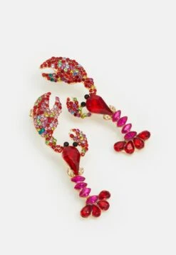 Pieces Pcjordi Earrings - Oorbellen - Gold-Coloured/Red/Multi -Pieces 6943693f747d445dadfb1f2b92dfe21f