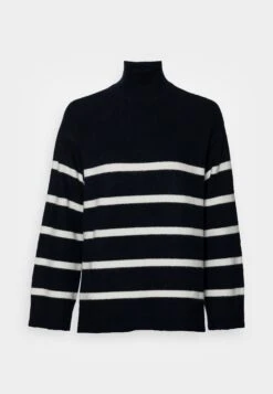 Pcnuska Striped - Trui - Sky Captain/Antique White