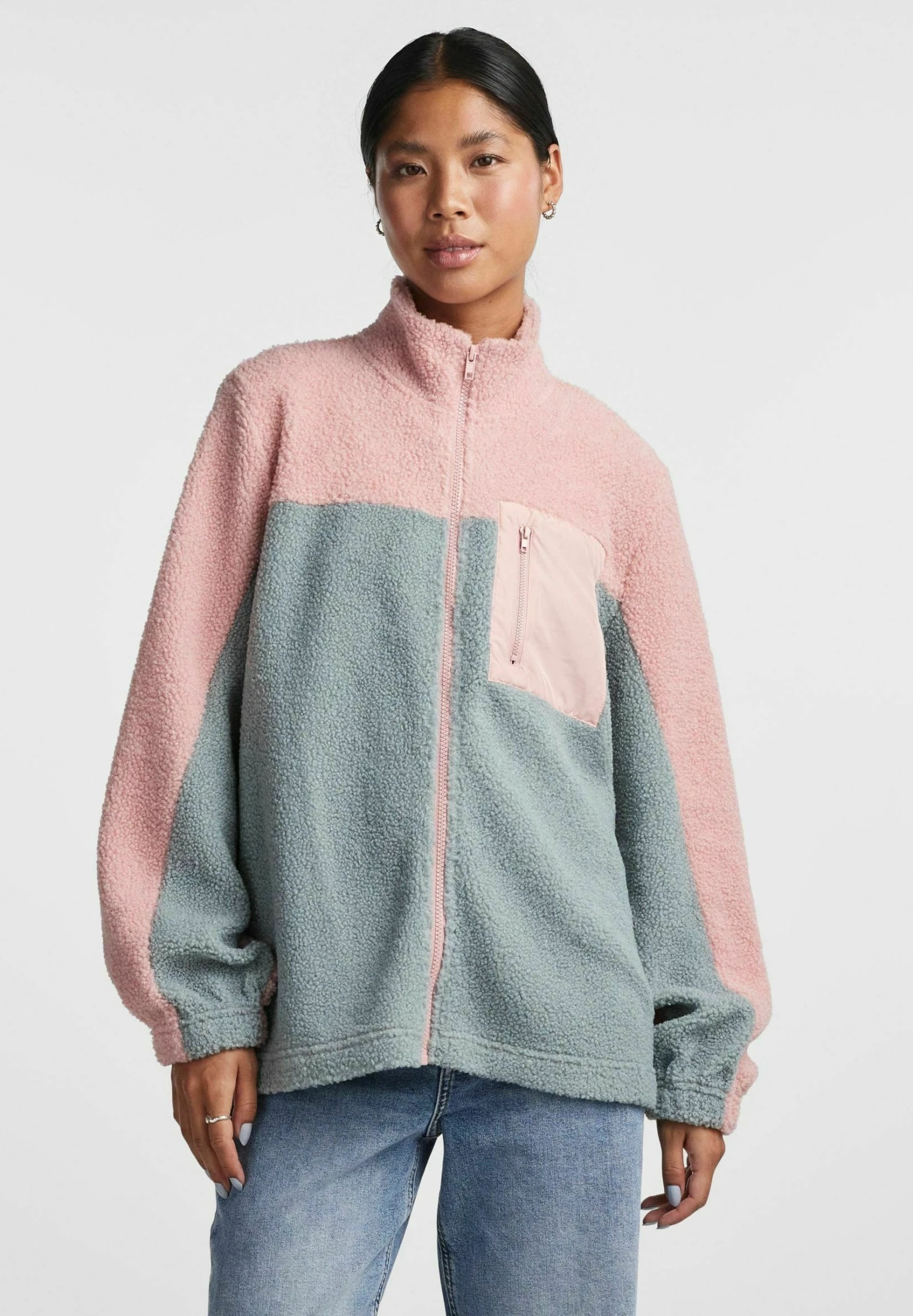 Pieces Teddy Pcdufla - Fleecejas - Silver Pink 3 Pieces Teddy Pcdufla - Fleecejas - Silver Pink