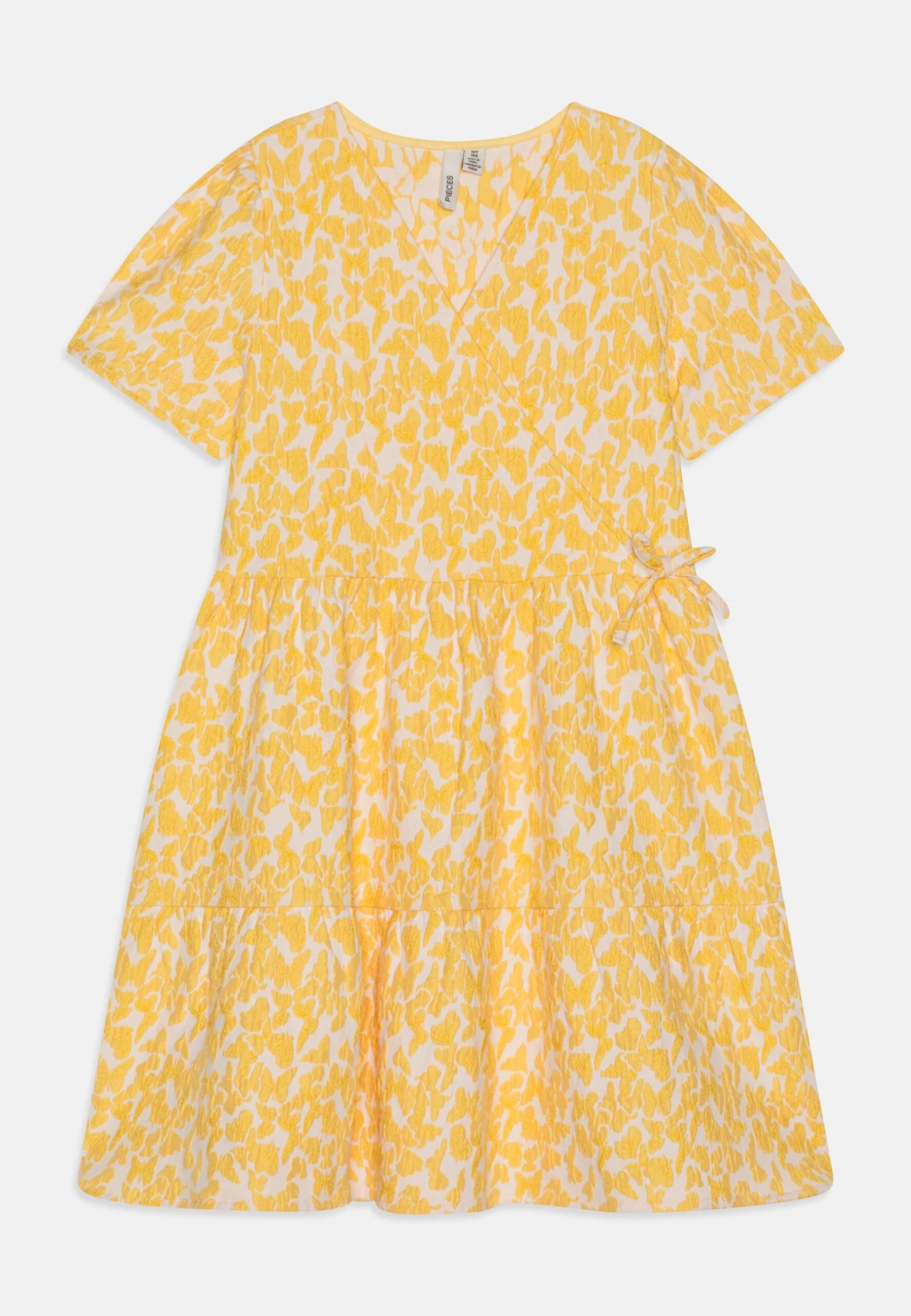 Pieces Kids Pkmaya Wrap Dress - Jurk - Yellow 3 Pieces Kids Pkmaya Wrap Dress - Jurk - Yellow