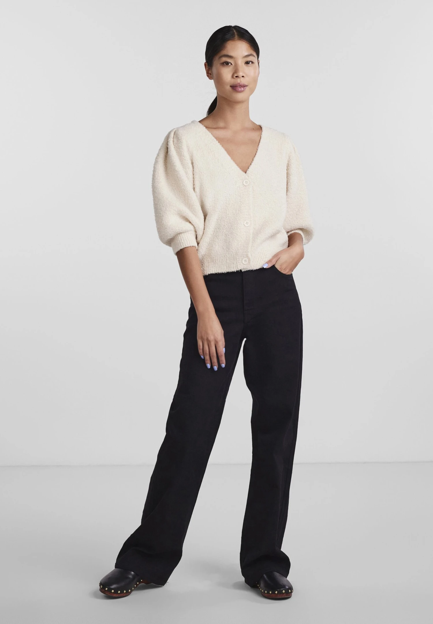 Pieces Pcbisa Sleeve Cardigan - Vest - White Smoke 4 Pieces Pcbisa Sleeve Cardigan - Vest - White Smoke - Afbeelding 2