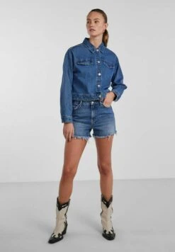 Pieces Pctessie - Spijkerjas - Medium Blue Denim -Pieces 6f302de3faf64467a31b173c9f92a08e