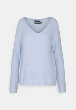 Pieces Pcellen V-Neck- Trui - Blue -Pieces 720f857a1cf6454486c9a4492ff13477