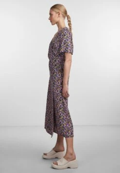 Pieces Pcline Ss Wrap Midi Kac Pwp - Jurk - Black -Pieces 77e6e2a42fc743f8b26eb0fcd49549d8