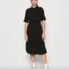 Pieces Pcstina Midi Shirt Dress - Blousejurk - Black -Pieces 815c503456fb467398abdf032e31c17e