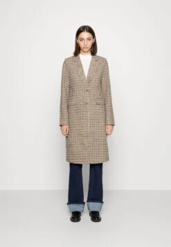 Pcnea Coat - Mantel - Tigers Eye/White Pepper/Black