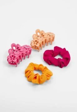 Pieces Kids Lpsofaka Hairshark Scrunchie 4 Pack - Haaraccessoire - Strawberry Pink/Peach Cobbe