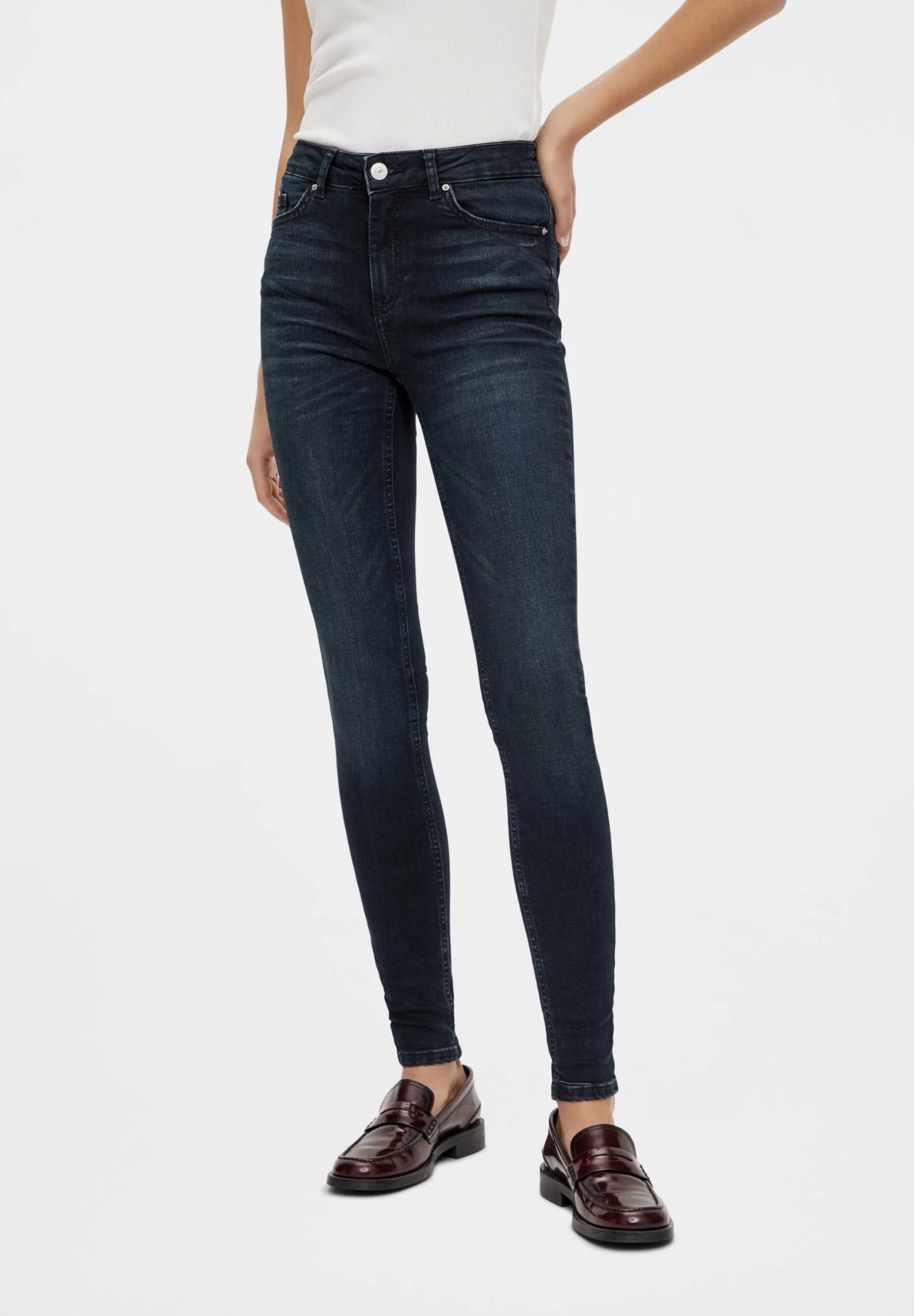 Pieces Jeans Skinny Fit - Dark Blue Denim 3 Pieces Jeans Skinny Fit - Dark Blue Denim