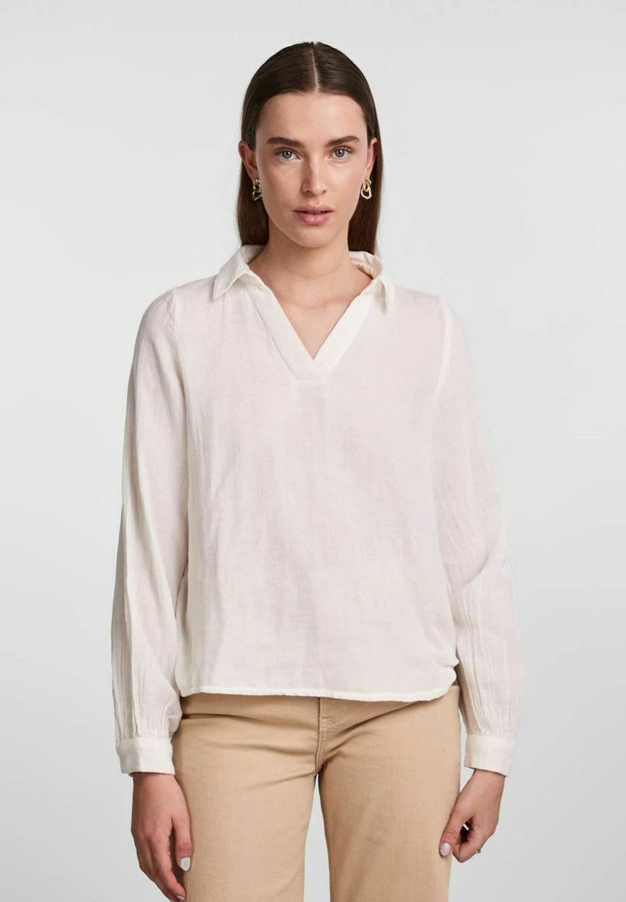 Pieces Mit Langen Ärmeln Pcstina - Blouse - Cloud Dancer 3 Pieces Mit Langen Ärmeln Pcstina - Blouse - Cloud Dancer