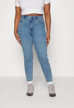 Pckesia Mom Ank - Slim Fit Jeans - Light Blue Denim