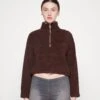 Pieces Pcferna Cropped - Fleece Trui - Chicory Coffee -Pieces 9bdb6362322c43e69d2e15e400c807a0