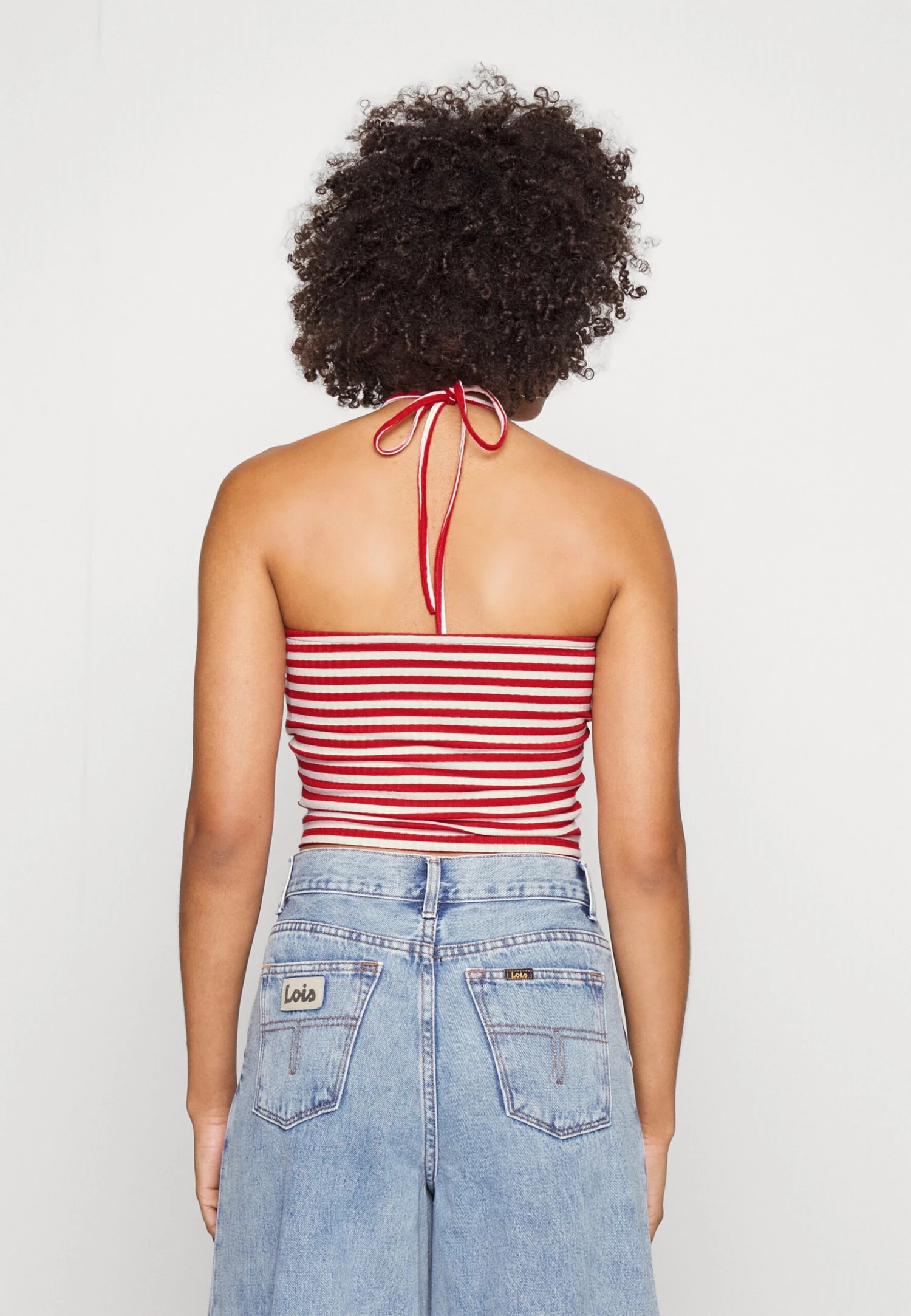 Pieces Pclaya Cropped Tie Tube - Top - High Risk Red/Bright White 5 Pieces Pclaya Cropped Tie Tube - Top - High Risk Red/Bright White - Afbeelding 3