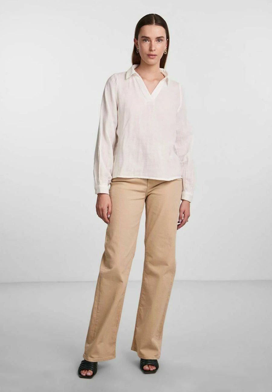 Pieces Mit Langen Ärmeln Pcstina - Blouse - Cloud Dancer 4 Pieces Mit Langen Ärmeln Pcstina - Blouse - Cloud Dancer - Afbeelding 2