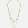 Pieces Pcmarika Combi Necklace - Ketting - Gold-Coloured/Pastel Green