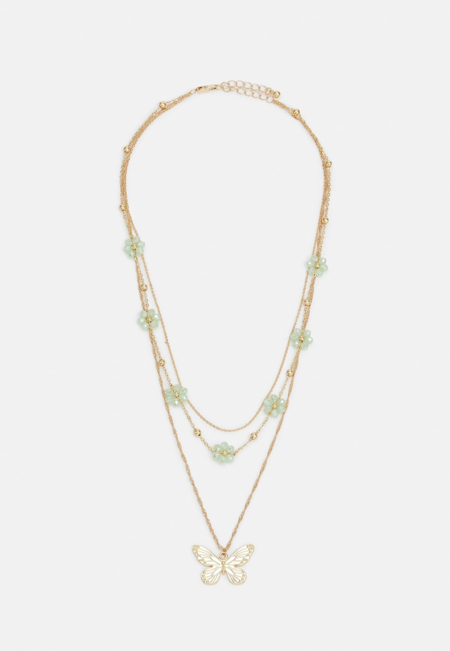 Pieces Pcmarika Combi Necklace - Ketting - Gold-Coloured/Pastel Green 3 Pieces Pcmarika Combi Necklace - Ketting - Gold-Coloured/Pastel Green