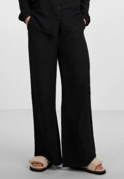 Pieces Mit Weitem Bein - Broek - Black
