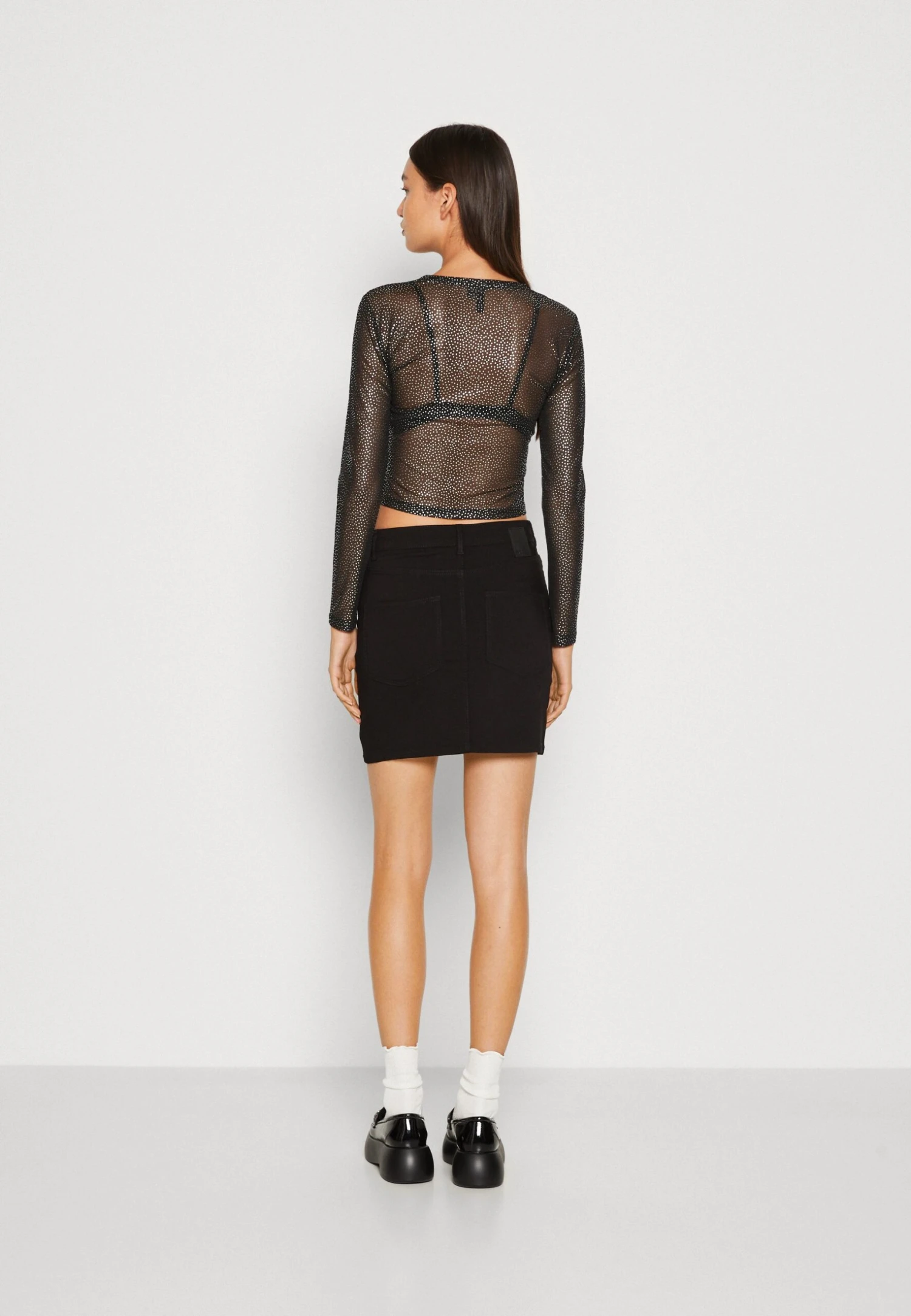 Pieces Pcskin Slim Short Skirt - Minirok - Black 5 Pieces Pcskin Slim Short Skirt - Minirok - Black - Afbeelding 3