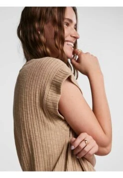 Pieces Mit Kurzen Ärmeln Pclena - T-Shirt Basic - Beige -Pieces aaac1418043046b2809e5f739b2c7859