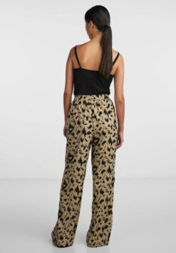 Pieces Schlaghose - Broek - Beige/Black -Pieces b534421696f0479c93fff5ee0267b381