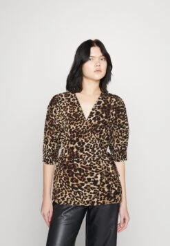 Pieces Pctala 2/4 Wrap Noos Bc - Blouse - Indian Tan