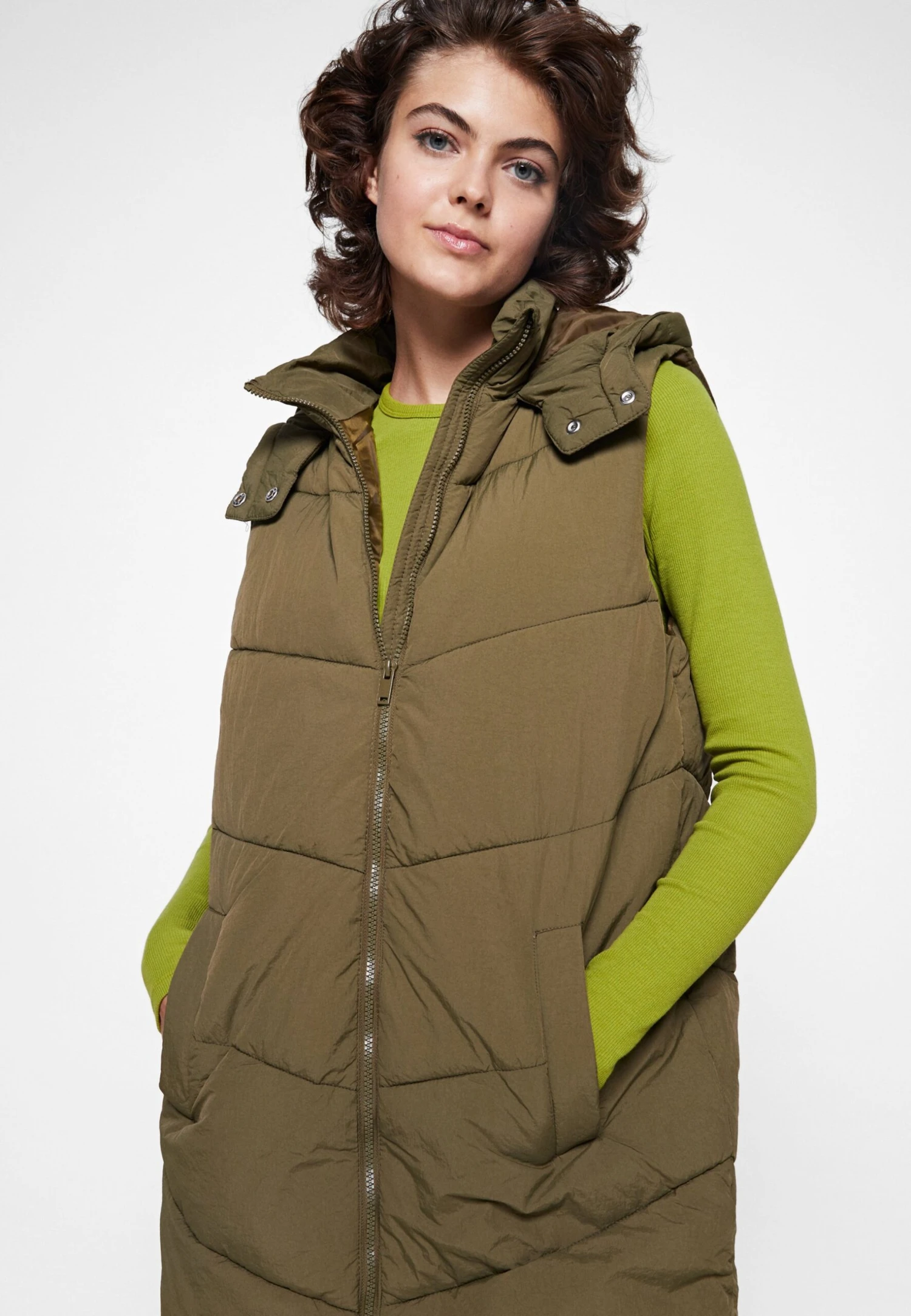 Pieces Pcjamilla Long Puffer- Bodywarmer - Dark Olive 6 Pieces Pcjamilla Long Puffer- Bodywarmer - Dark Olive - Afbeelding 4