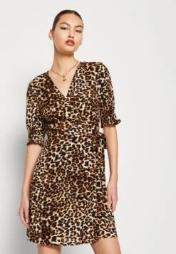 Pieces Pctala Wrap Dress - Jurk - Tan -Pieces c079cd20620349b8bca3425f8acdff1c