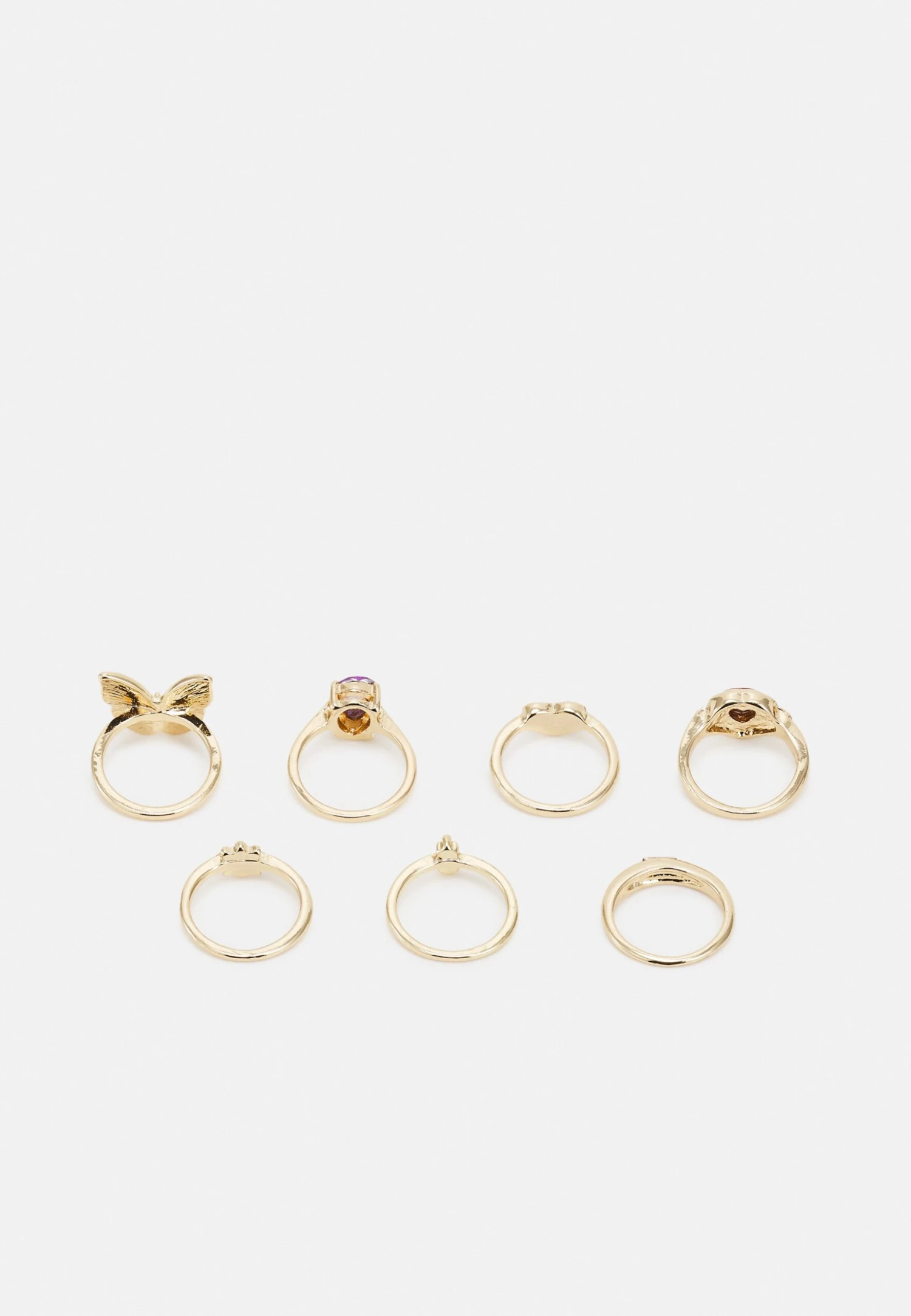Pieces Pcsanne 7 Pack- Ring - Gold-Coloured 4 Pieces Pcsanne 7 Pack- Ring - Gold-Coloured - Afbeelding 2