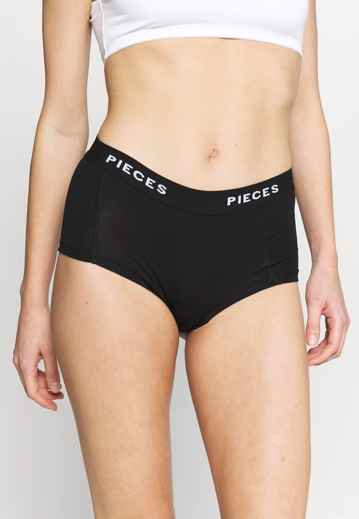 Pieces Pclogo Lady Solid 4 Pack - Onderbroeken - Black 4 Pieces Pclogo Lady Solid 4 Pack - Onderbroeken - Black - Afbeelding 2
