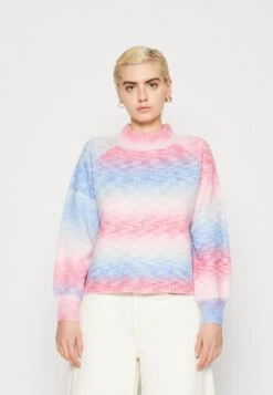 Pieces Pcrainbow Crewneck - Trui - Granada Sky/Multi