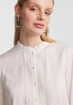 Pieces Langarm - Overhemdblouse - Cloud Dancer -Pieces c6df2e4c36ae42a29eb3bf470b41cd7e