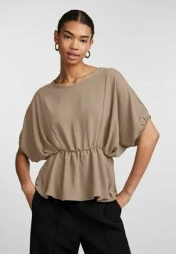 Pieces Mit Kurzen Ärmeln Pcflore - Blouse - Silver Mink