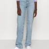 Pcholly Wide - Straight Leg Jeans - Medium Blue Denim