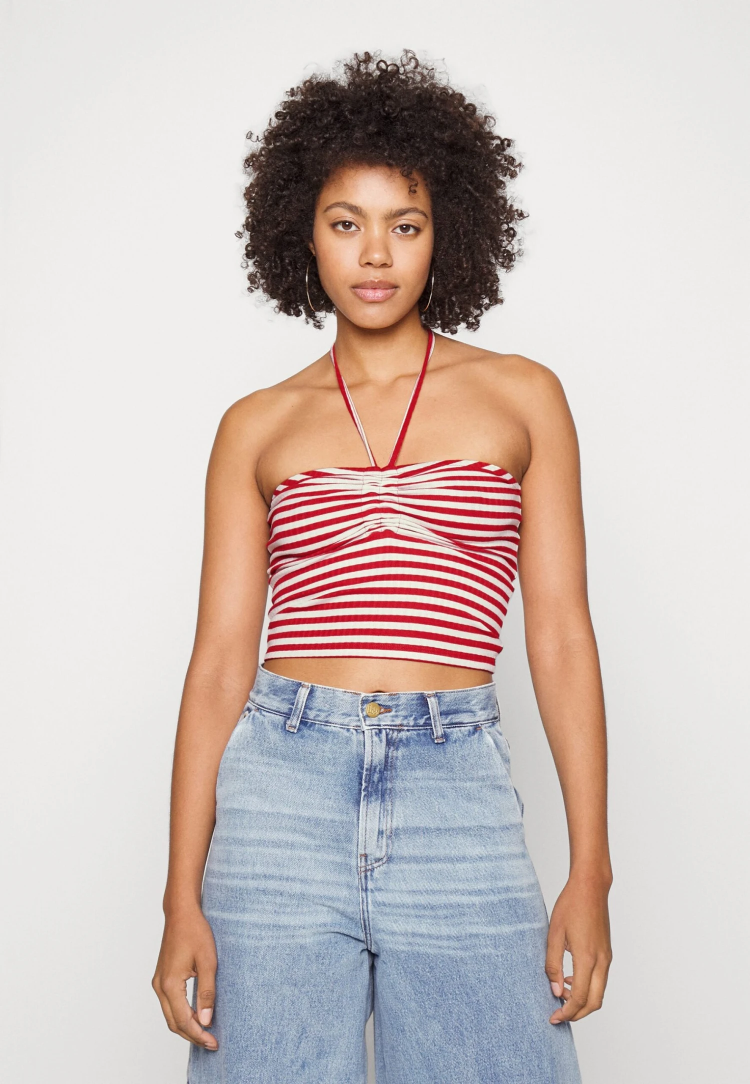 Pieces Pclaya Cropped Tie Tube - Top - High Risk Red/Bright White 3 Pieces Pclaya Cropped Tie Tube - Top - High Risk Red/Bright White