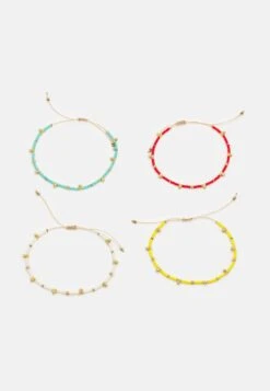 Pieces Pcdassi Bracelet 4 Pack - Armband - Gold-Coloured/Multi