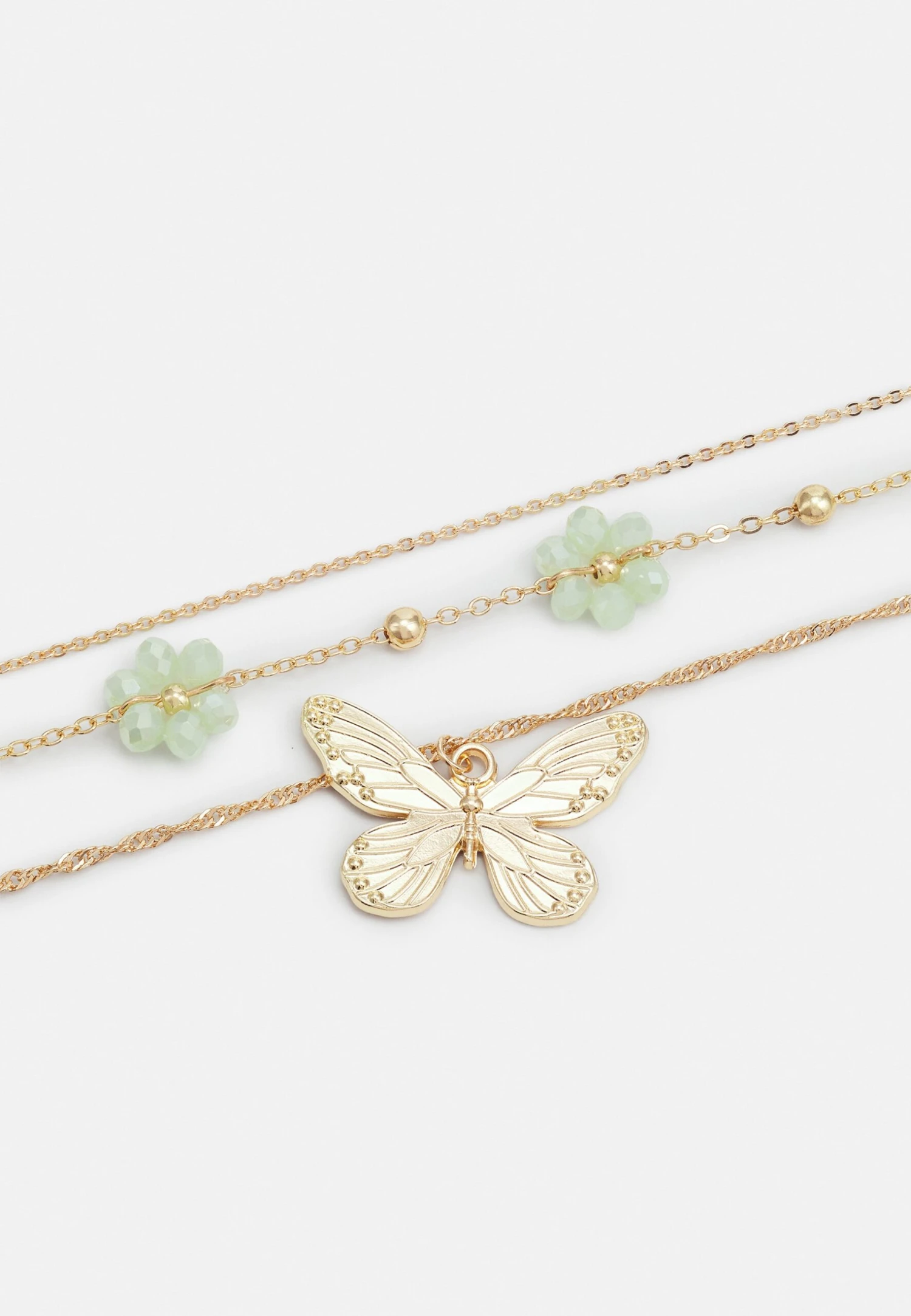 Pieces Pcmarika Combi Necklace - Ketting - Gold-Coloured/Pastel Green 5 Pieces Pcmarika Combi Necklace - Ketting - Gold-Coloured/Pastel Green - Afbeelding 3