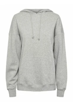 Pieces Pcchilli Ls Oversized Noos Bc - Hoodie - Light Grey Melange
