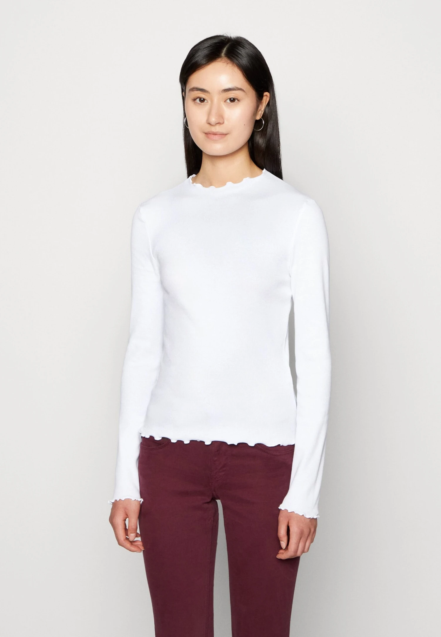 Pieces Pcomilla LsNoos Bc - Longsleeve - Bright White 3 Pieces Pcomilla LsNoos Bc - Longsleeve - Bright White