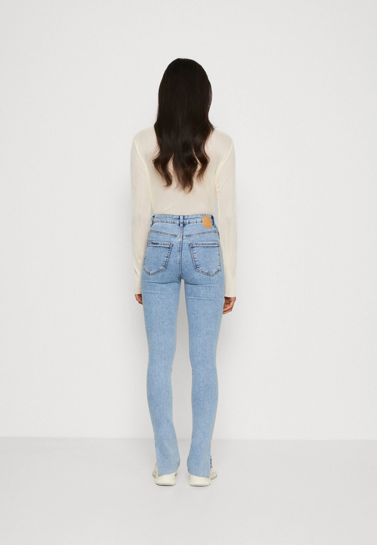 Pieces Pcpeggy Skinny Slit Jeans - Jeans Skinny Fit - Light Blue Denim 5 Pieces Pcpeggy Skinny Slit Jeans - Jeans Skinny Fit - Light Blue Denim - Afbeelding 3
