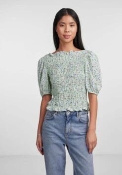 Pieces Gesmoktes - Blouse - Paradise Green