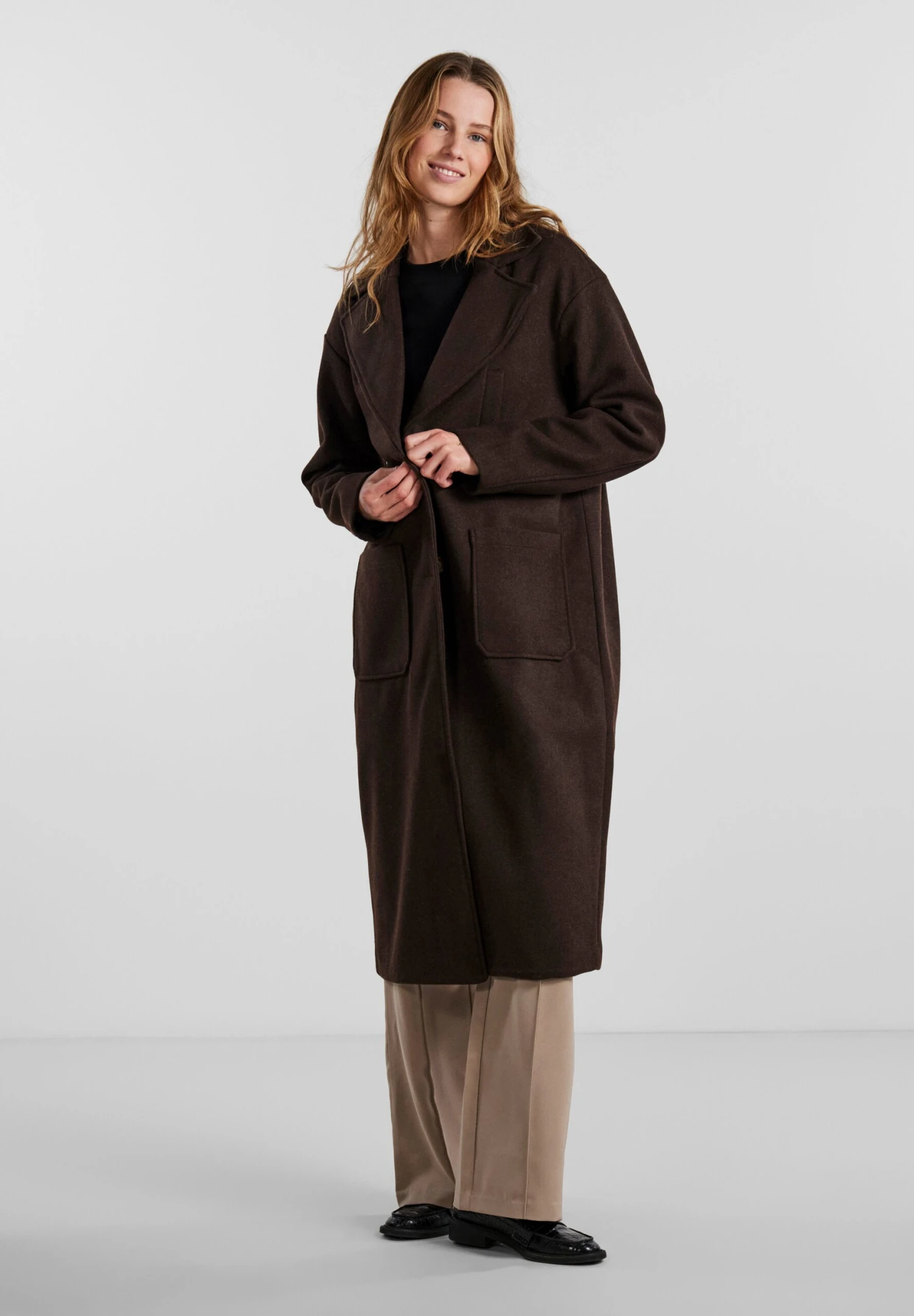 Pieces Pcnili Long - Mantel - Chicory Coffee 4 Pieces Pcnili Long - Mantel - Chicory Coffee - Afbeelding 2