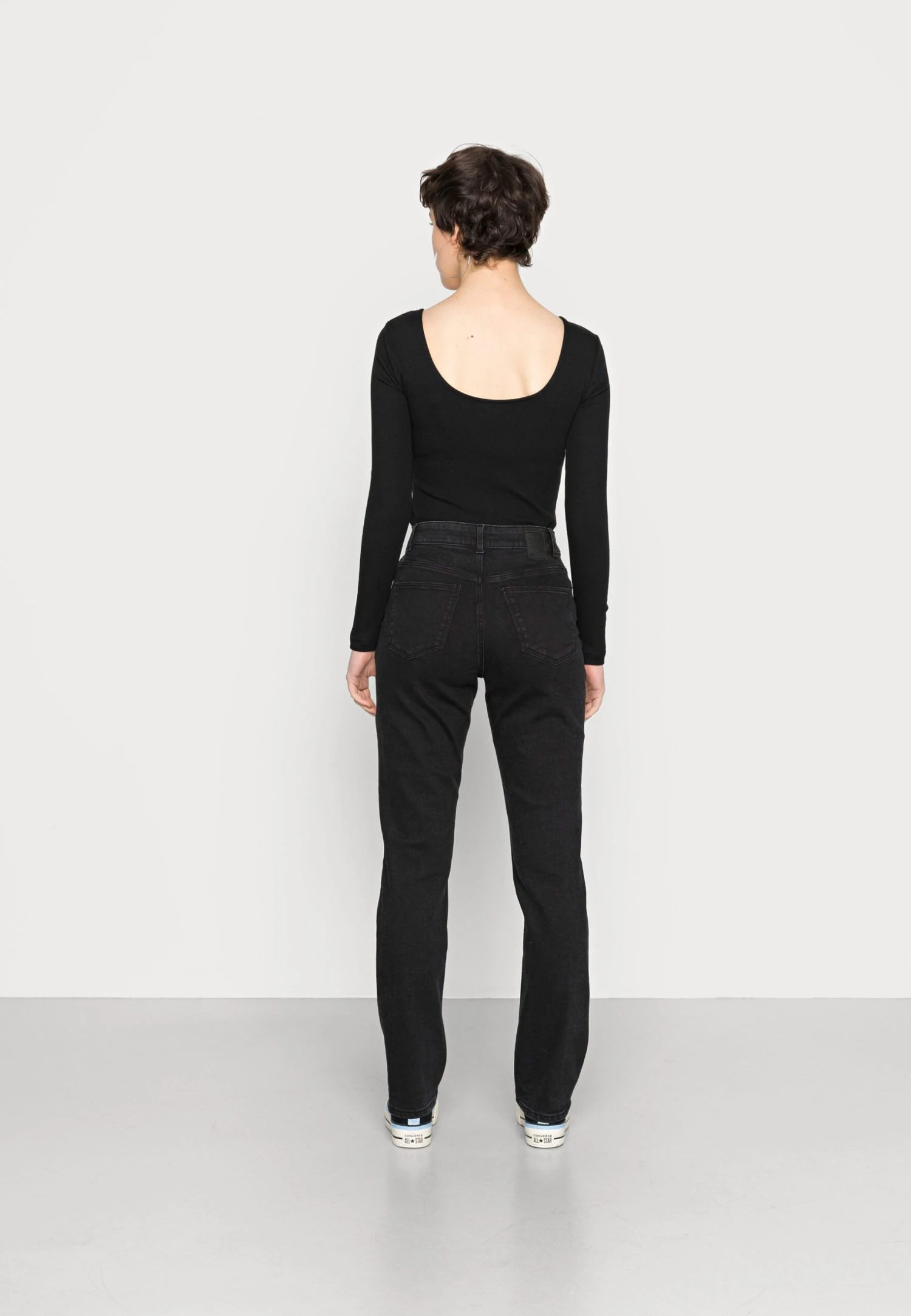 Pieces Pcluna Straight - Straight Leg Jeans - Black 5 Pieces Pcluna Straight - Straight Leg Jeans - Black - Afbeelding 3