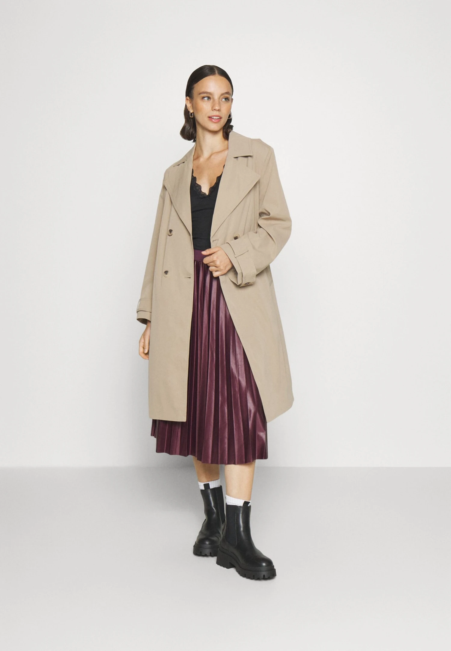 Pieces Petite Pcjikkie Belt - Trenchcoat - Beige 4 Pieces Petite Pcjikkie Belt - Trenchcoat - Beige - Afbeelding 2