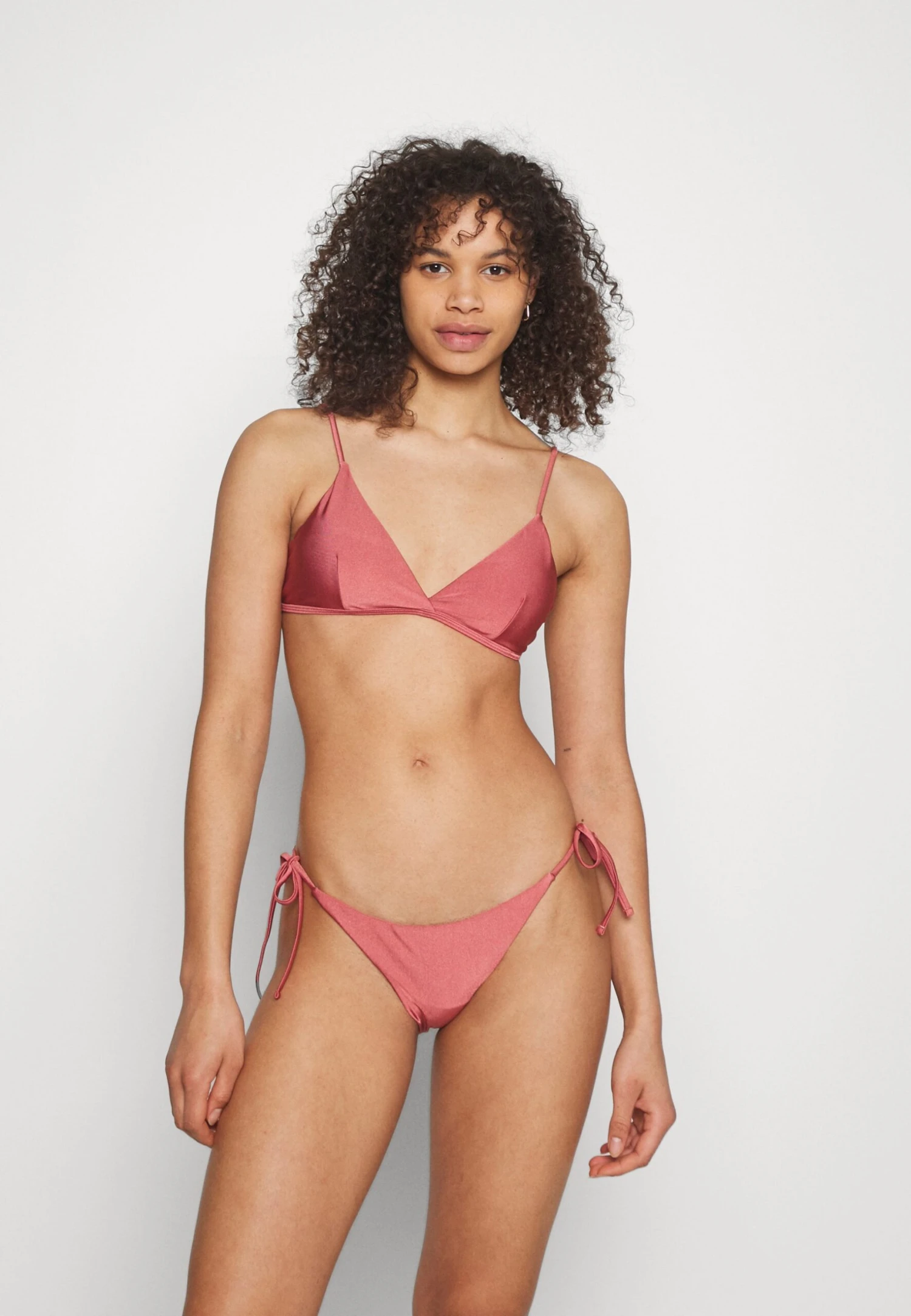 Pieces Pcbirte Bikini Shiny Set - Bikini - Marsala 3 Pieces Pcbirte Bikini Shiny Set - Bikini - Marsala