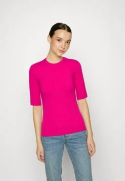 Pieces Pccrista 2/4O-NeckNoos Bc - T-Shirt Basic - Beetroot Purple