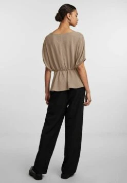 Pieces Mit Kurzen Ärmeln Pcflore - Blouse - Silver Mink -Pieces ec67b1a21e4a413693f116b167a56edc