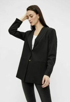 Pieces Locker Geschnittener - Halflange Jas - Black