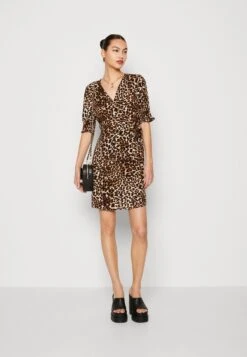 Pieces Pctala Wrap Dress - Jurk - Tan -Pieces f21a3c4d8b504d5d896ed9da732d89e6