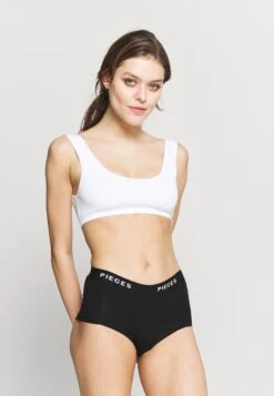 Pieces Pclogo Lady Solid 4 Pack - Onderbroeken - Black