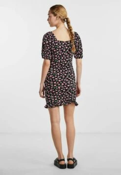 Pieces Mit Puffärmeln Pcemanuelle - Jurk - Black -Pieces f4a2026c270e402c9608e92934ee4b1e